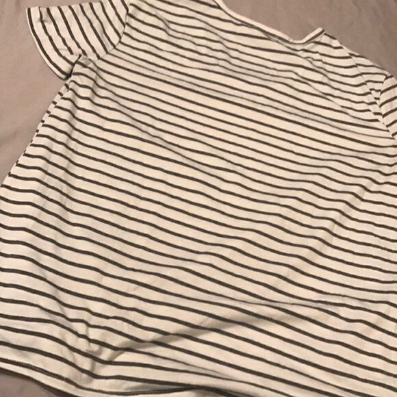 Umgee Side Tie Stripe T-Shirt - Size Small - Picture 4 of 4